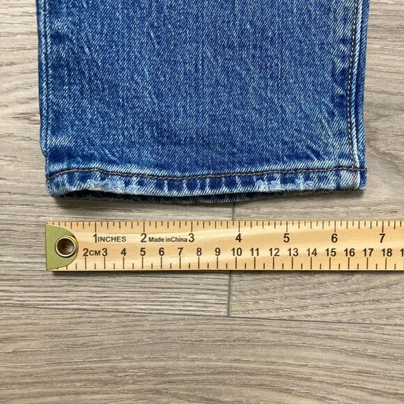Levi's Premium Wedgie Straight Button Fly Distressed Jeans Size 25 - Picture 6 of 8